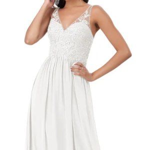 Ivory wedding dress azazie amy